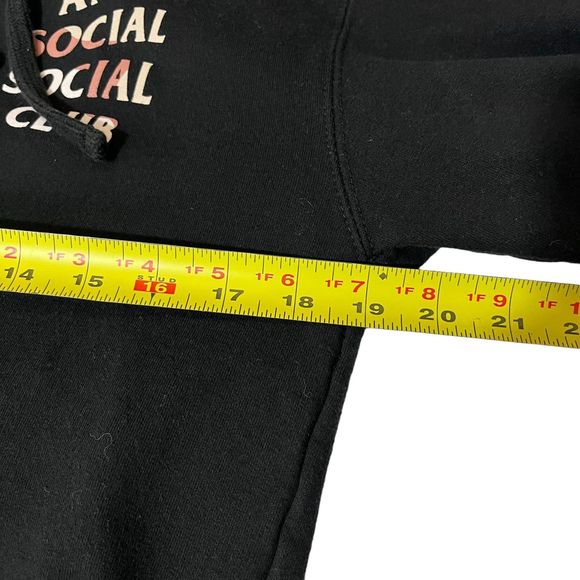 Anti Social Social Club Hoodie Black Camo Lettering - Picture 7 of 8